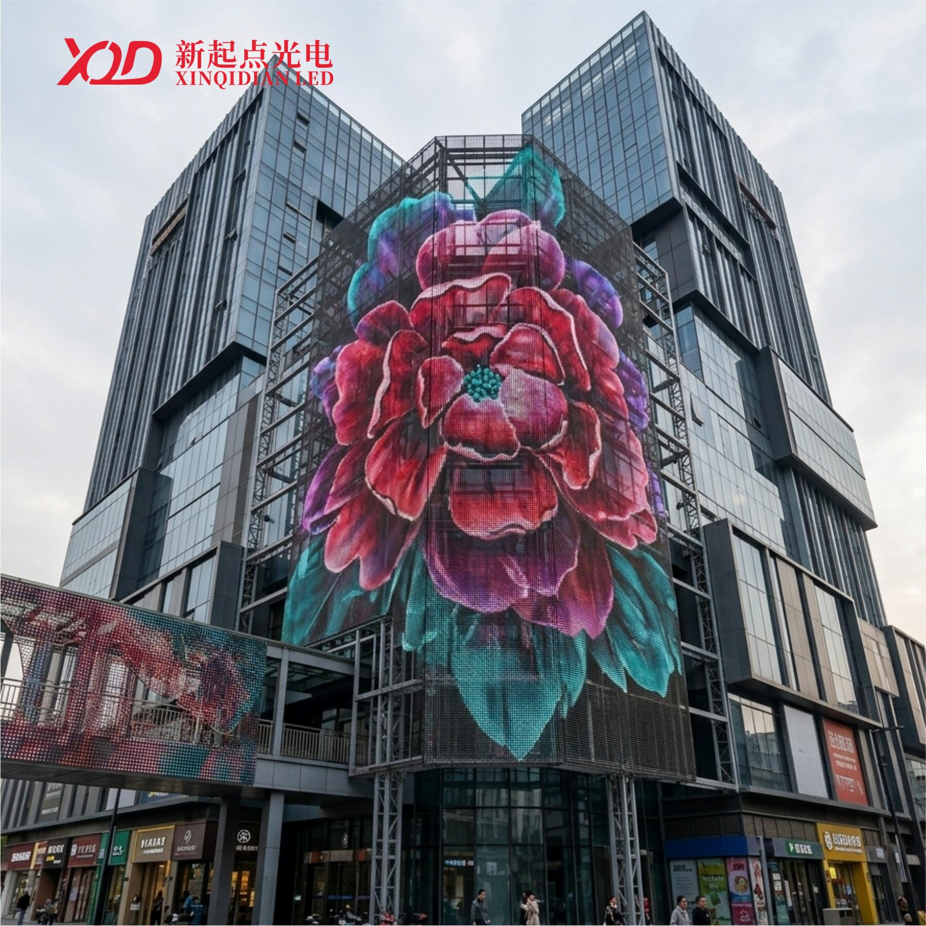 LED户外柔软显示大屏LED亮化