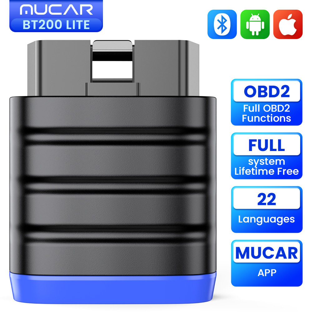 MUCAR BT200 Lite 汽车OBD2扫描仪全系统诊断15+重置功能