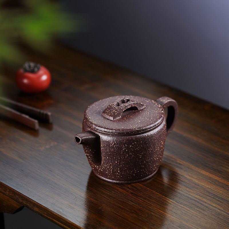 全手工汉瓦紫砂壶精品原矿无添C加粗砂紫玉金砂茶壶茶具高档壶