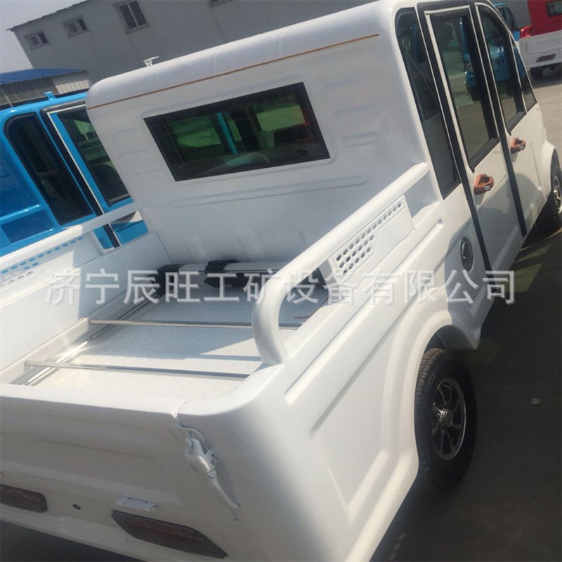 双排电动四轮货车 电油混合两用 双排P微型皮卡电动小货车