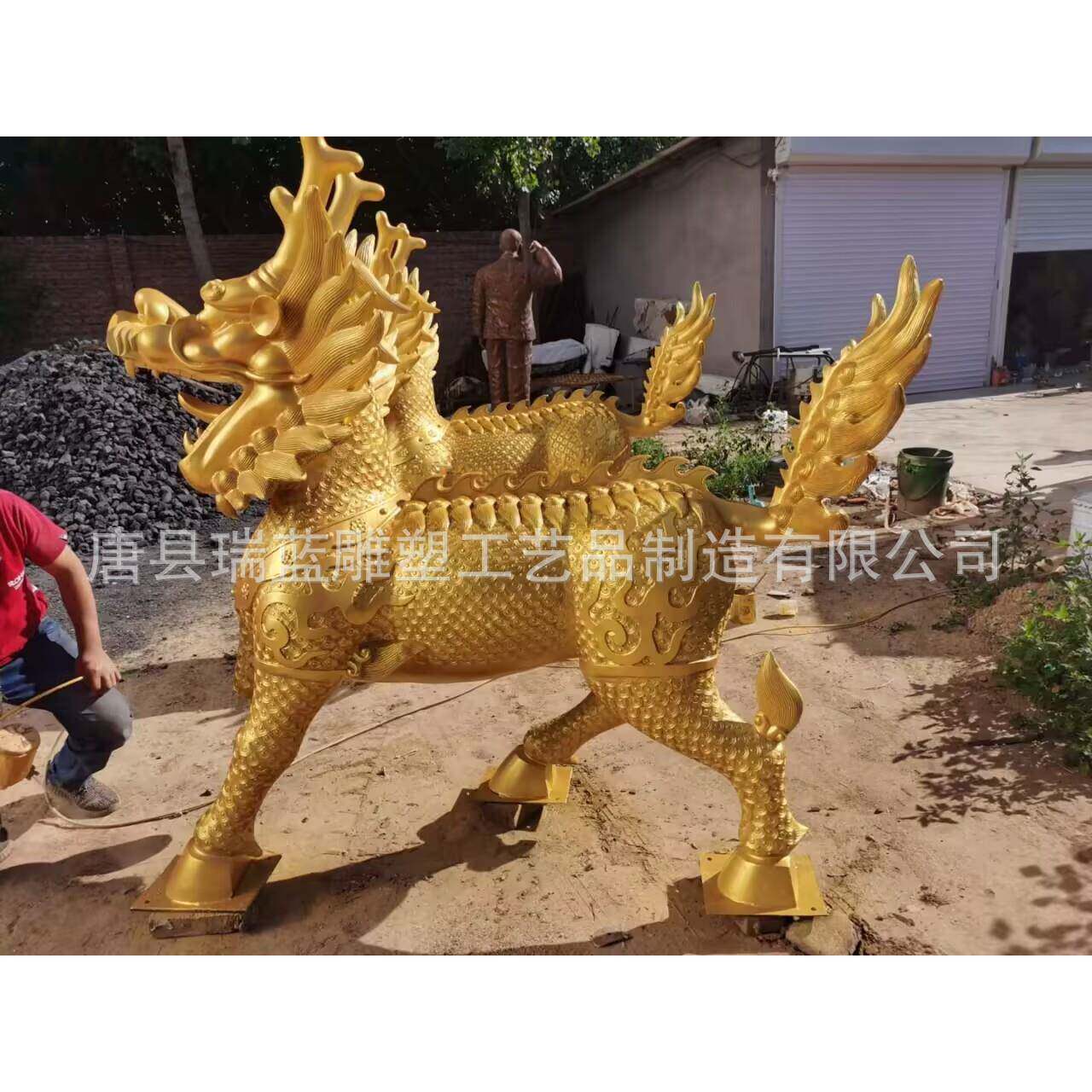 制作户外大型铜马铜牛铜狮子大象麒麟貔貅广场公司酒店门口雕塑