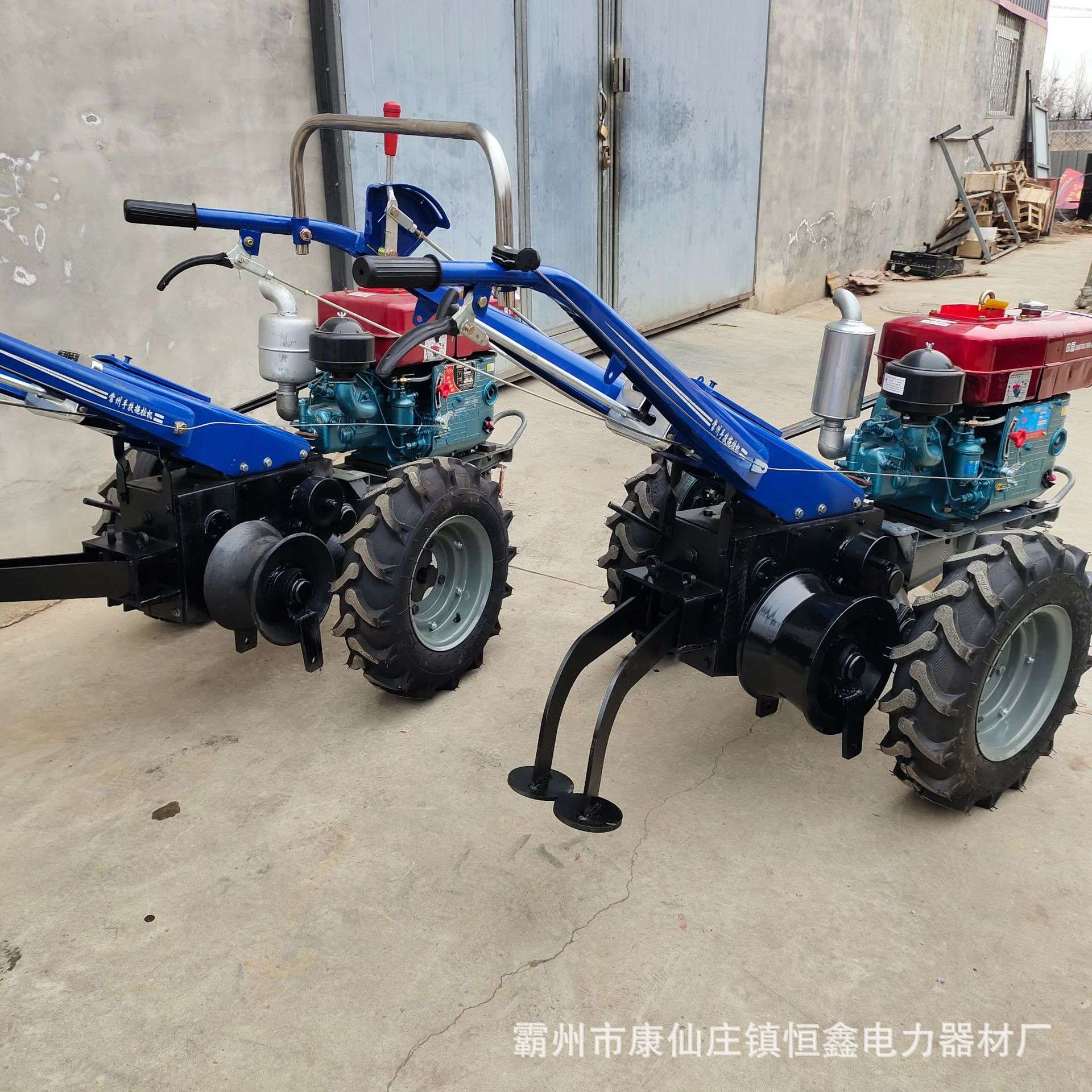电力施工用手扶拖拉机绞磨厂家 两轮绞磨机 耐磨加大滚筒