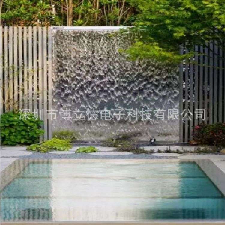 金属网水幕墙隔断景观喷泉钢丝网水幕墙流水屏风装饰室内室外钢网