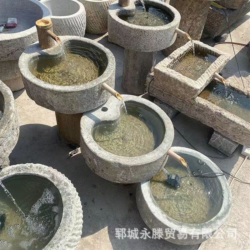 猪槽老石槽老g式石磨庭院流水观景摆件花园石槽水景造景装饰景观