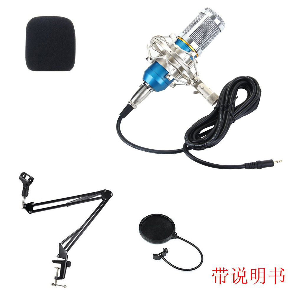 带金环BM-800电脑网络K歌话筒套装NB-35防喷网套装麦克风