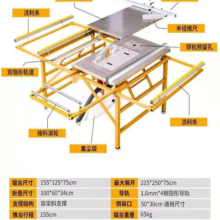 大功率木工子母锯 木饰面胶合板子母锯 2800mm自动除尘锯