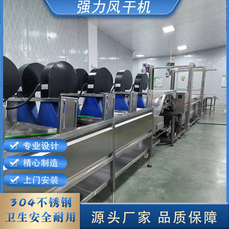 榨菜包装袋风干机 果蔬清洗风干设备厂家 翻转式低温风干线