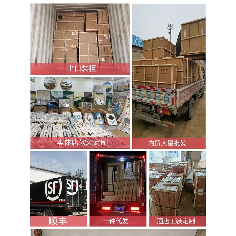 欧式建筑复古风景装饰画书房美式客厅仿油画N餐厅挂画走廊过道壁
