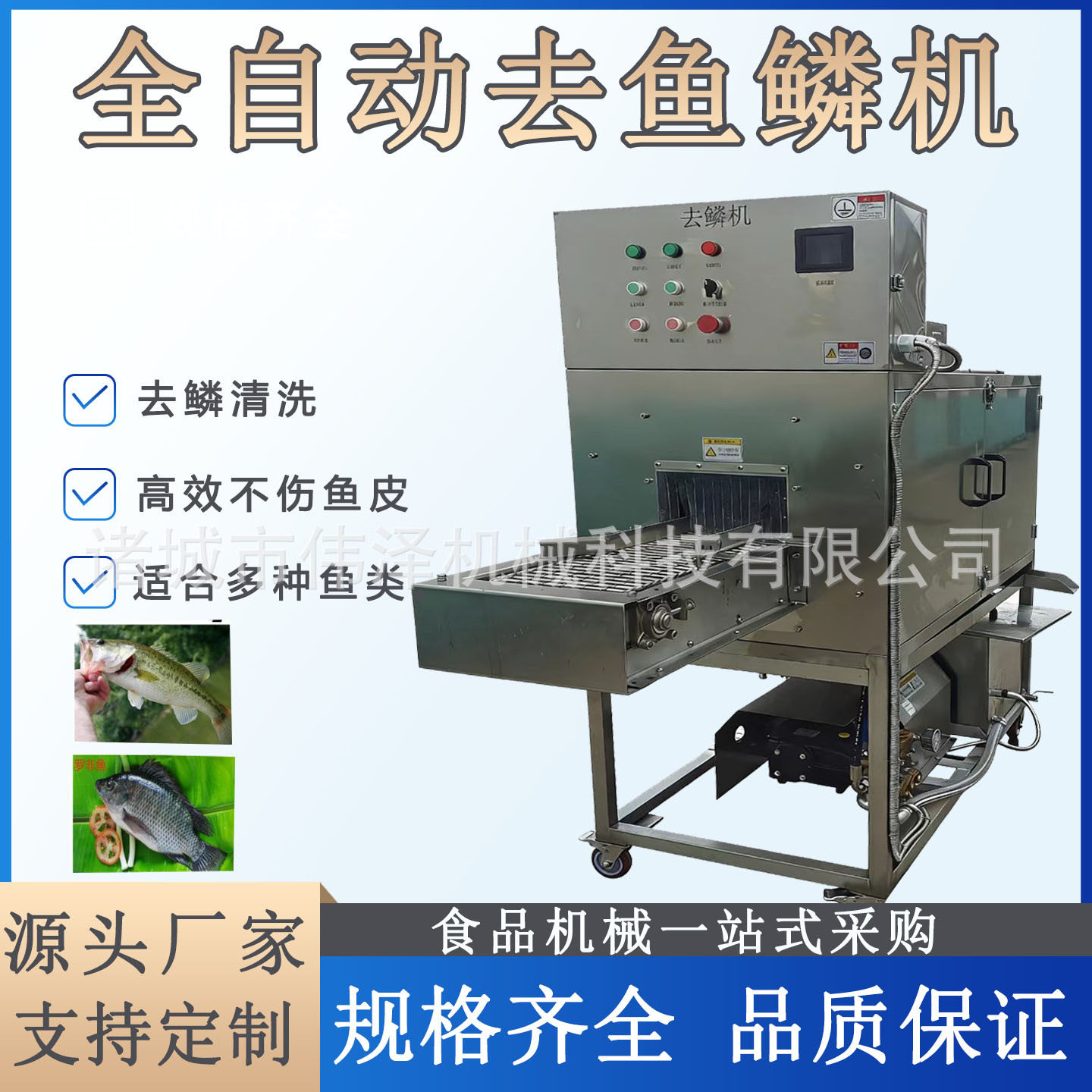 全自动高压卧式鱼鳞脱鳞一体机