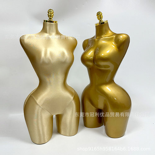 bbl欧美金色大码女模特半身大胸假人模特玻璃钢硬泡插针款服装