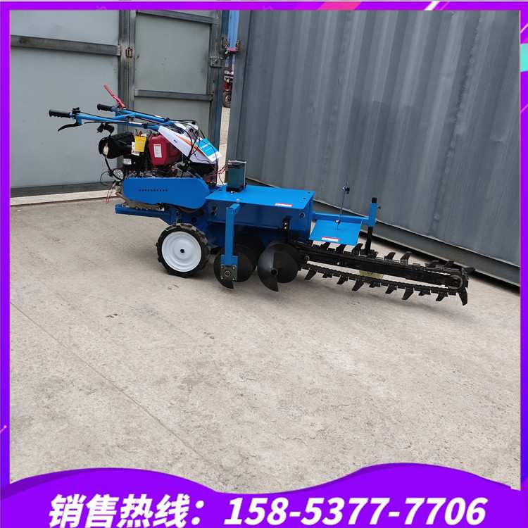 电缆沟开沟机小型手扶式链条开沟机农村胡同开槽机便携式设计
