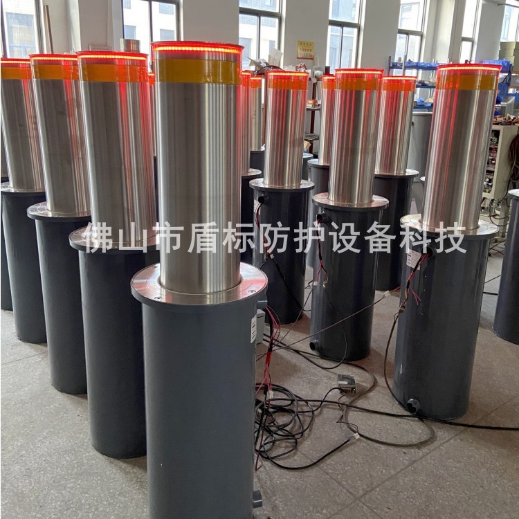 福建福州游乐园入口不锈钢智能液压电子伸缩警示桩 可拆卸移动柱