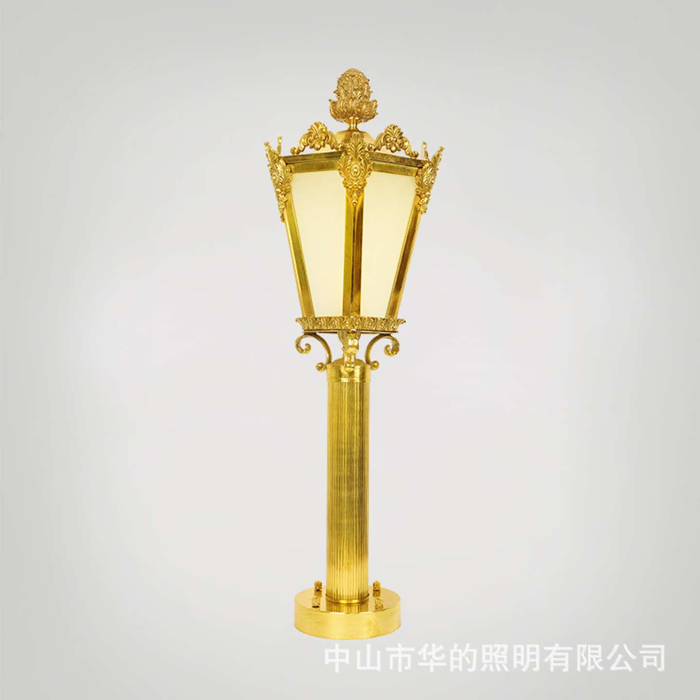 法式欧式全铜户外庭院景观门柱灯复古奢华花园全铜装饰防水灯具
