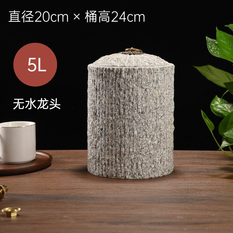 天然石非紫砂缸净化水石头桶麦饭石饮水机过滤净化茶道Y储水罐水