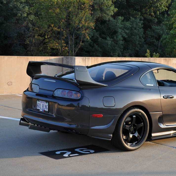 适用丰田Supra MK4 JZA80 牛魔王改装 TRD款碳纤维定风翼GT大尾翼