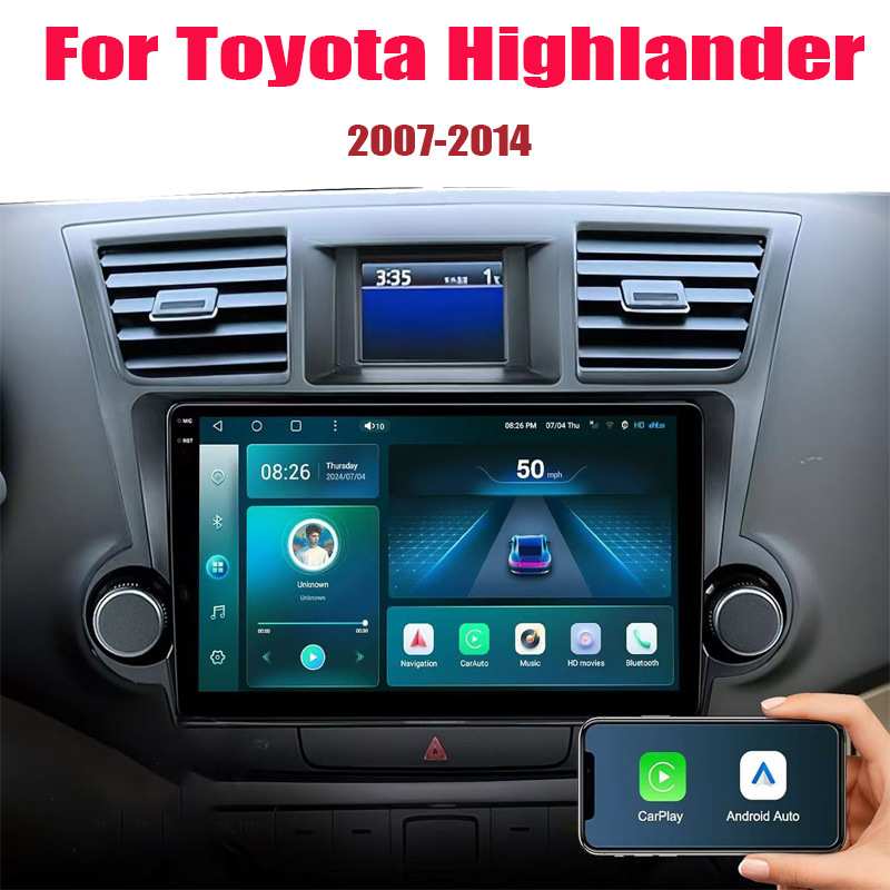 适用丰田汉兰达2007-2014款车载中控安卓导航仪carplay一体机