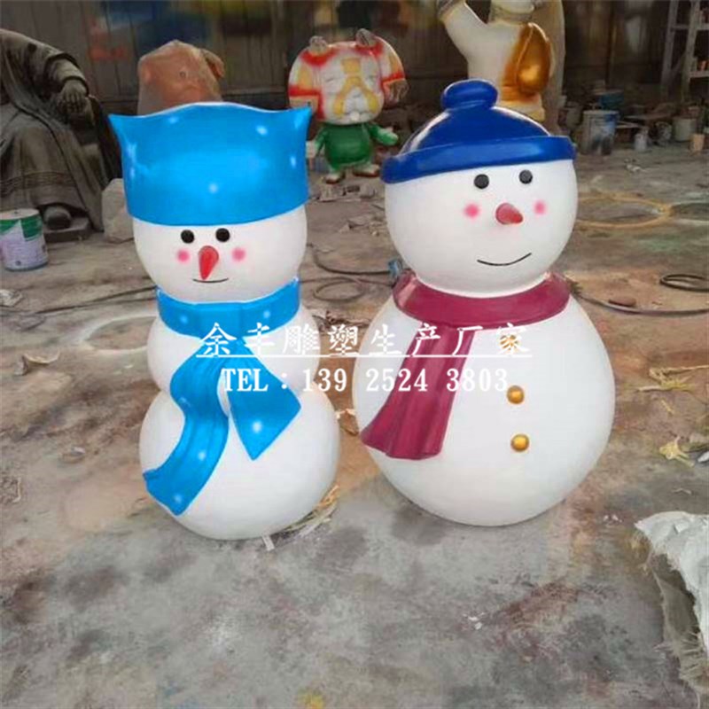 圣诞老人玻璃f钢雕塑 商场美陈 圣诞节 春节活动布展道具制作