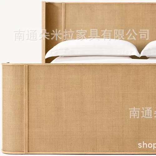 RH美式实木高端豪华别墅房卧室实木床婚床大号床