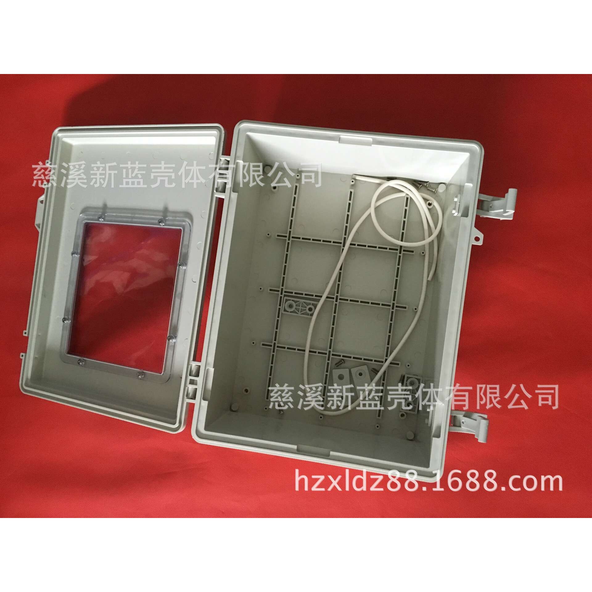 安防电源塑料机壳仪表机箱塑料防水盒F51有窗：390*290*165mm