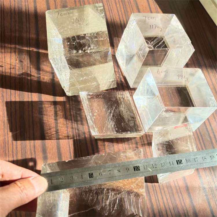 天然光学级冰洲石原石双重厂家现货供应影纯天然方解石活性
