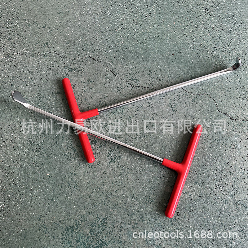 2件套T型弹簧拆装工具汽车排气管固定橡胶条拉钩吊耳钩子拔卸器