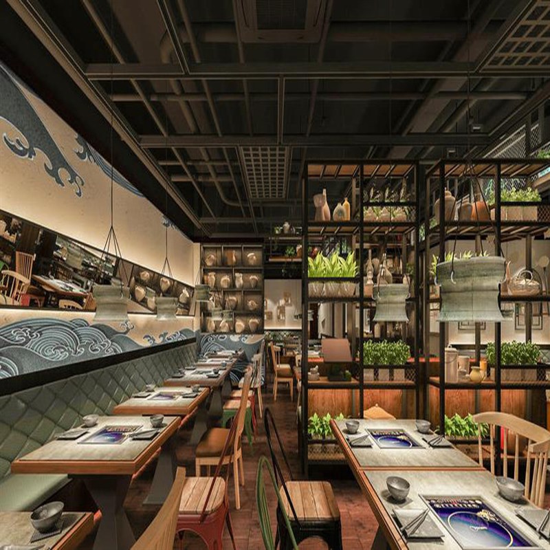 展厅效果图装修商场展柜餐厅奶茶店饭店设计,全P案si设计,vi设计
