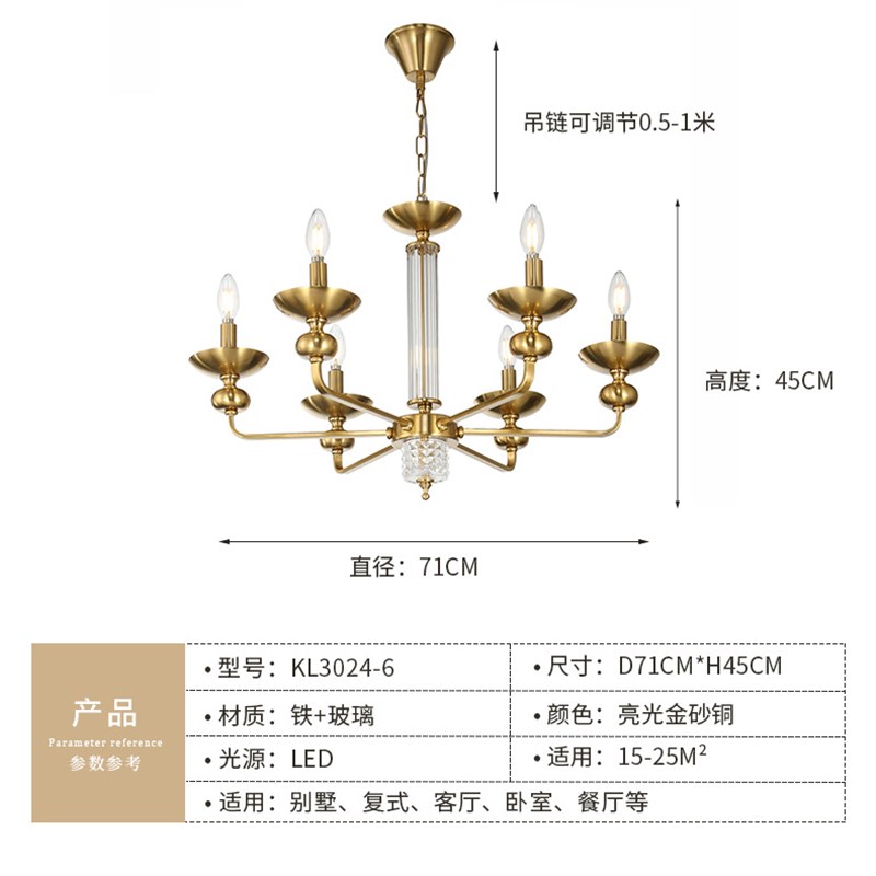 欧式蜡烛吊灯led铁艺客厅工y业风灯 复古卧室玻璃别墅餐厅吊灯