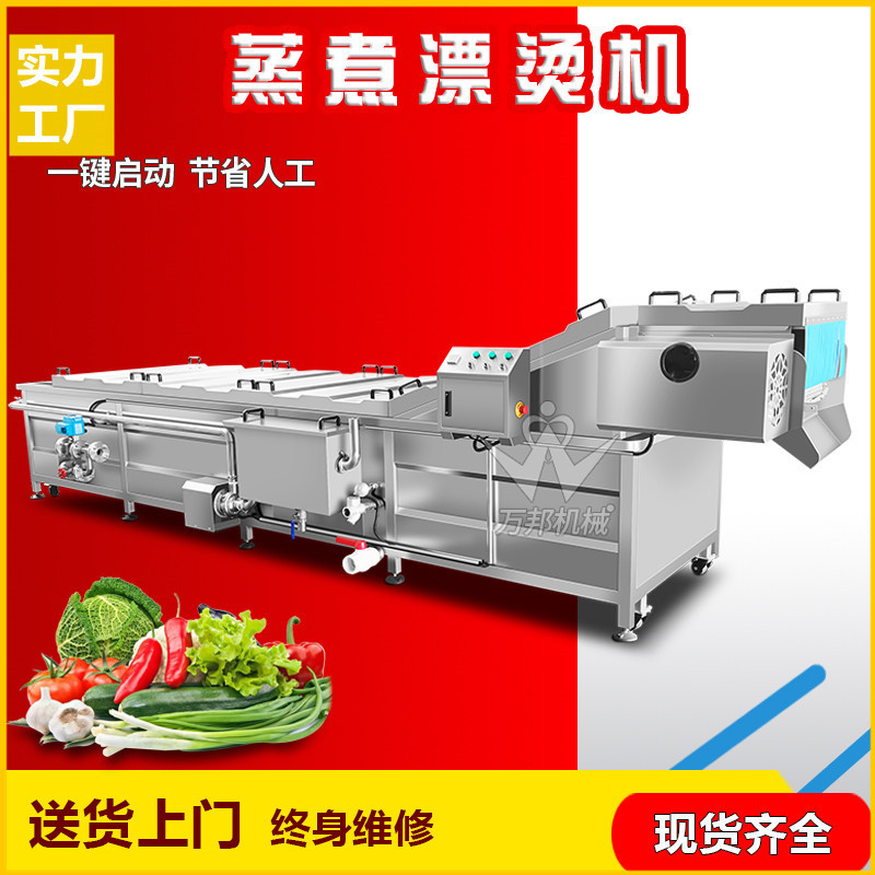 厂家供应豌豆粒漂烫机 商用大头菜漂烫护色机 漂烫杀青流水线