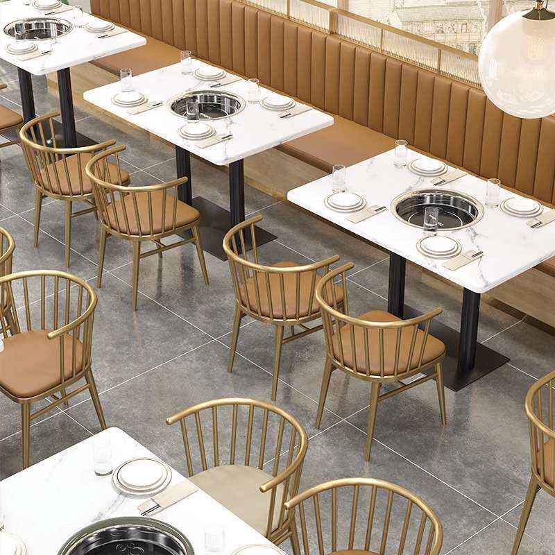 火锅店桌椅茶餐厅大理石餐桌烧烤店火锅店卡座餐桌火锅店桌椅