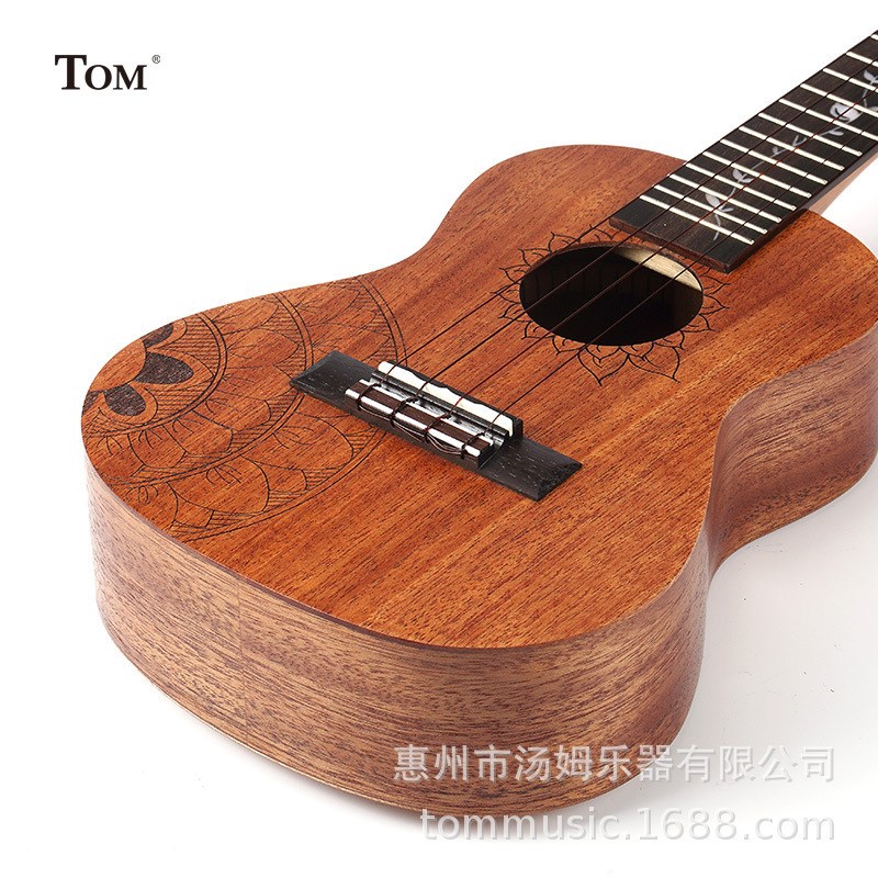 TOM ARTIST江一燕设计款w桃花心木单板尤克里里23寸小吉他乌克丽