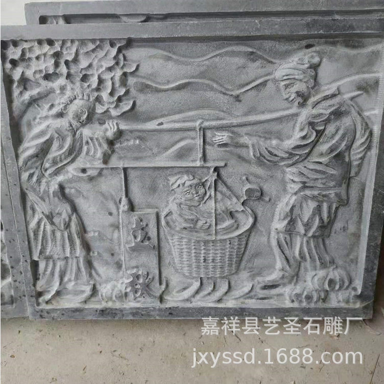 山东嘉祥艺圣石业供应制作石雕壁画低价出售二十四孝浮雕壁画