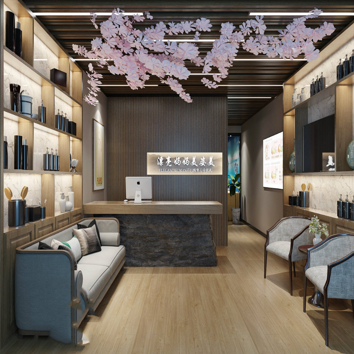 家纺店装修效果图床上用品店设计,纺织类展览设计,服装店设计