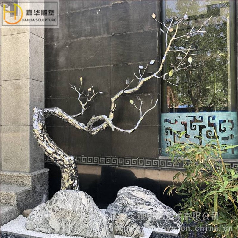 不锈钢树枝雕塑户外仿真树藤景观装饰园林K造景艺术品抽象铁艺树