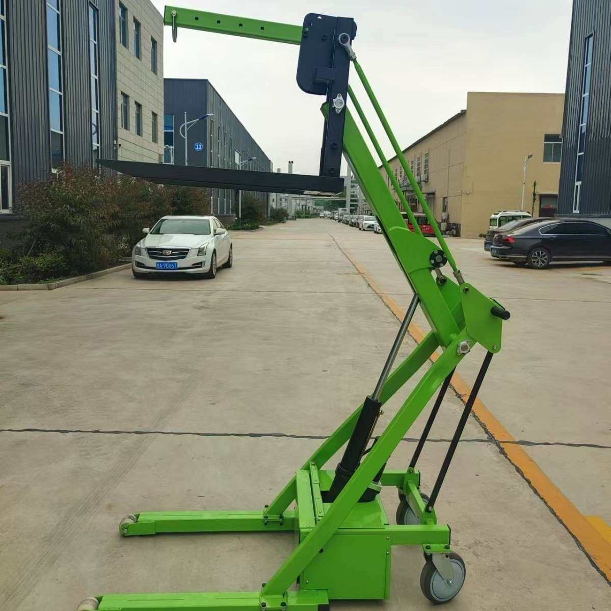 小型简易电动叉车便携式搬运叉车堆高车液压升降搬运车曲臂装卸车