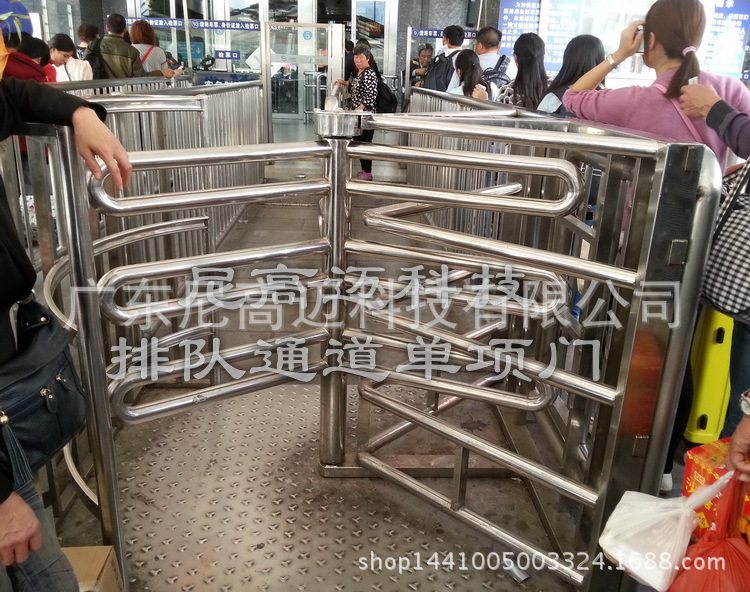 供应车站出口顺行门|通卡设定单向旋转门闸(带底座)