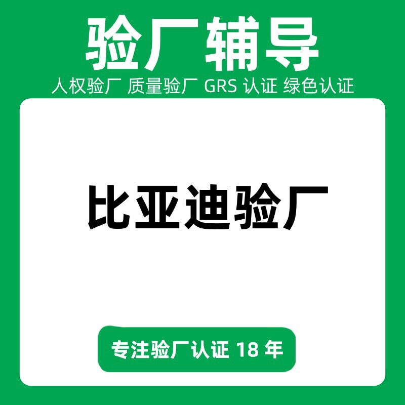 验厂机构 比亚迪社会责任验厂 BYD 质量验厂辅导 一对一辅导