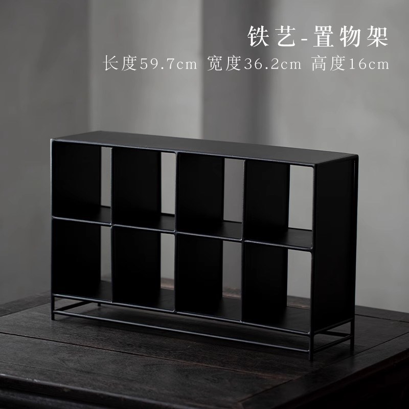 铁艺茶棚架子茶具架q桌上收纳置物架小博古架多宝阁展示架