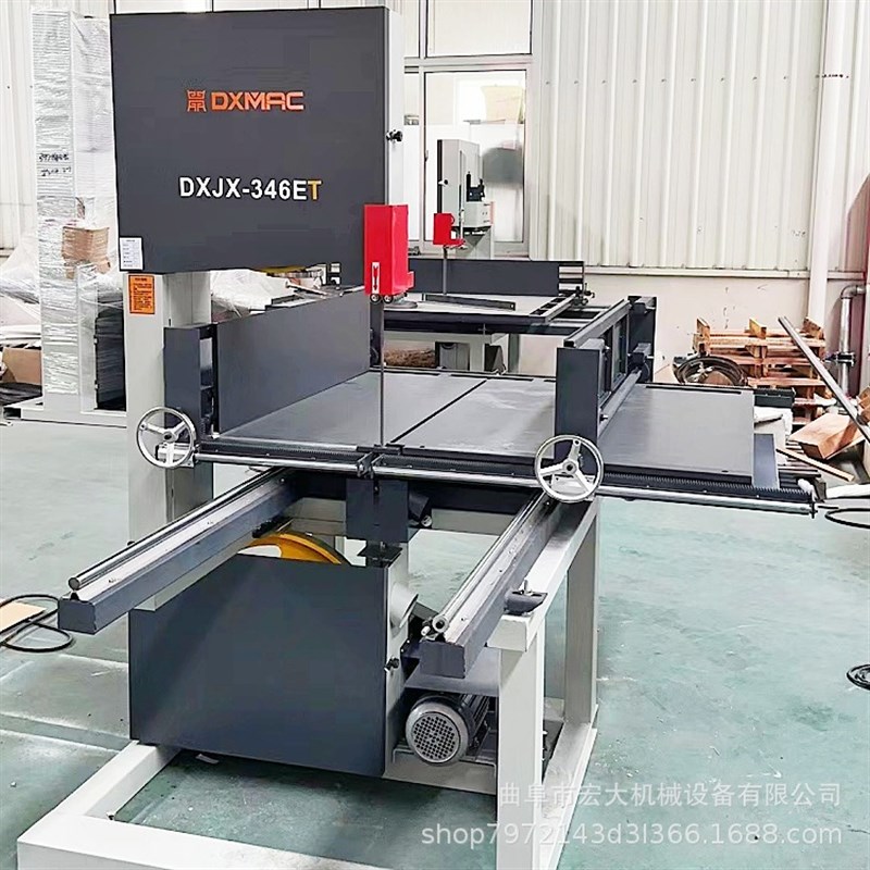 方木圆木开片开方用木工锯 滑轨推台带锯机 可S自动进出料双头锯