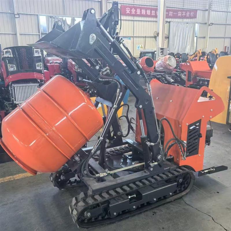 站立式小型朝天锅汽油柴油型300L迷你朝天锅履带大马力移动搅拌桶