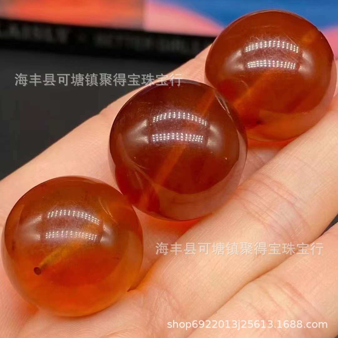 天然缅甸琥珀单珠颜色鲜艳大颗粒缅甸琥珀直销大量现货