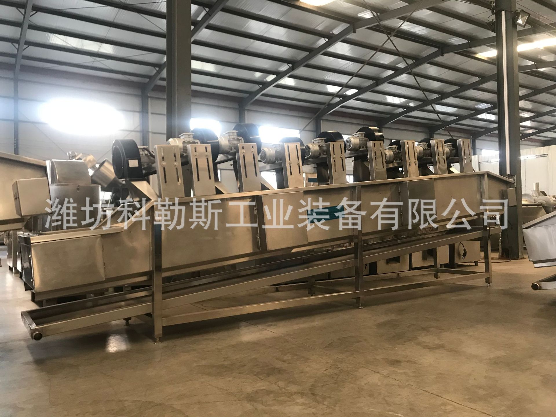 商用强流果蔬清洗风干线振动沥水