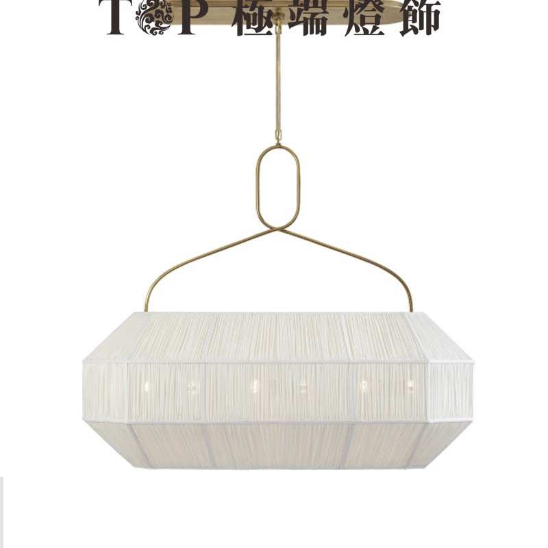 灯上海现代新中式非标工程别墅酒店设计师创意布艺餐厅绕布吊灯