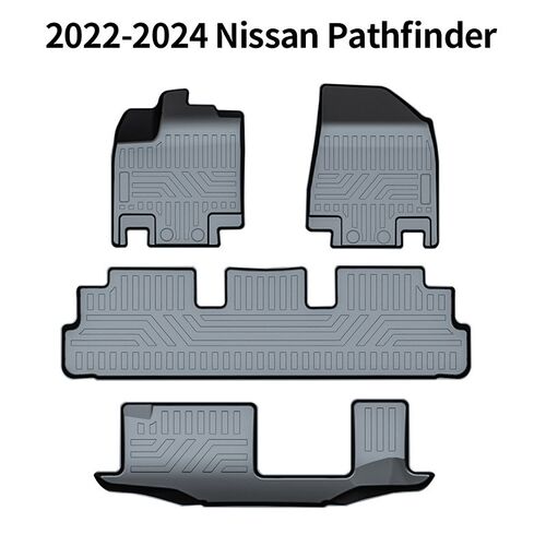 适用2022c-2024 Nissan Pathfinder 全天候TPE汽车脚垫防水尾箱垫