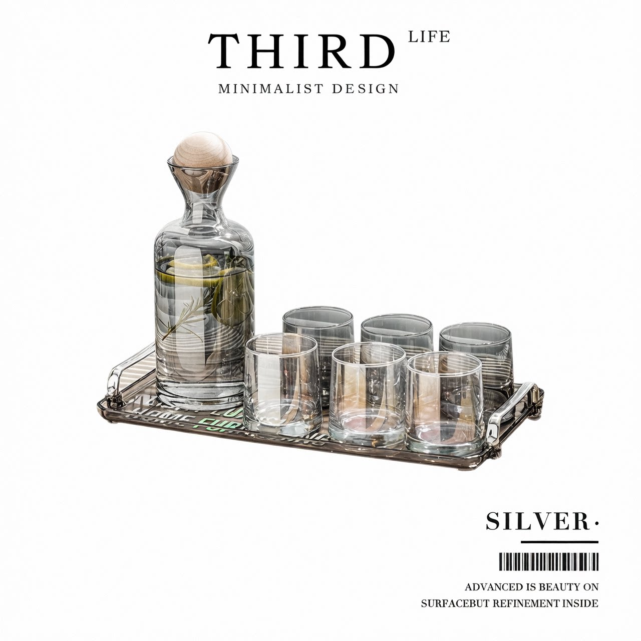 Life's·Silver·杯具轻奢客厅家用玻璃杯套装耐高温泡茶杯 |银砾