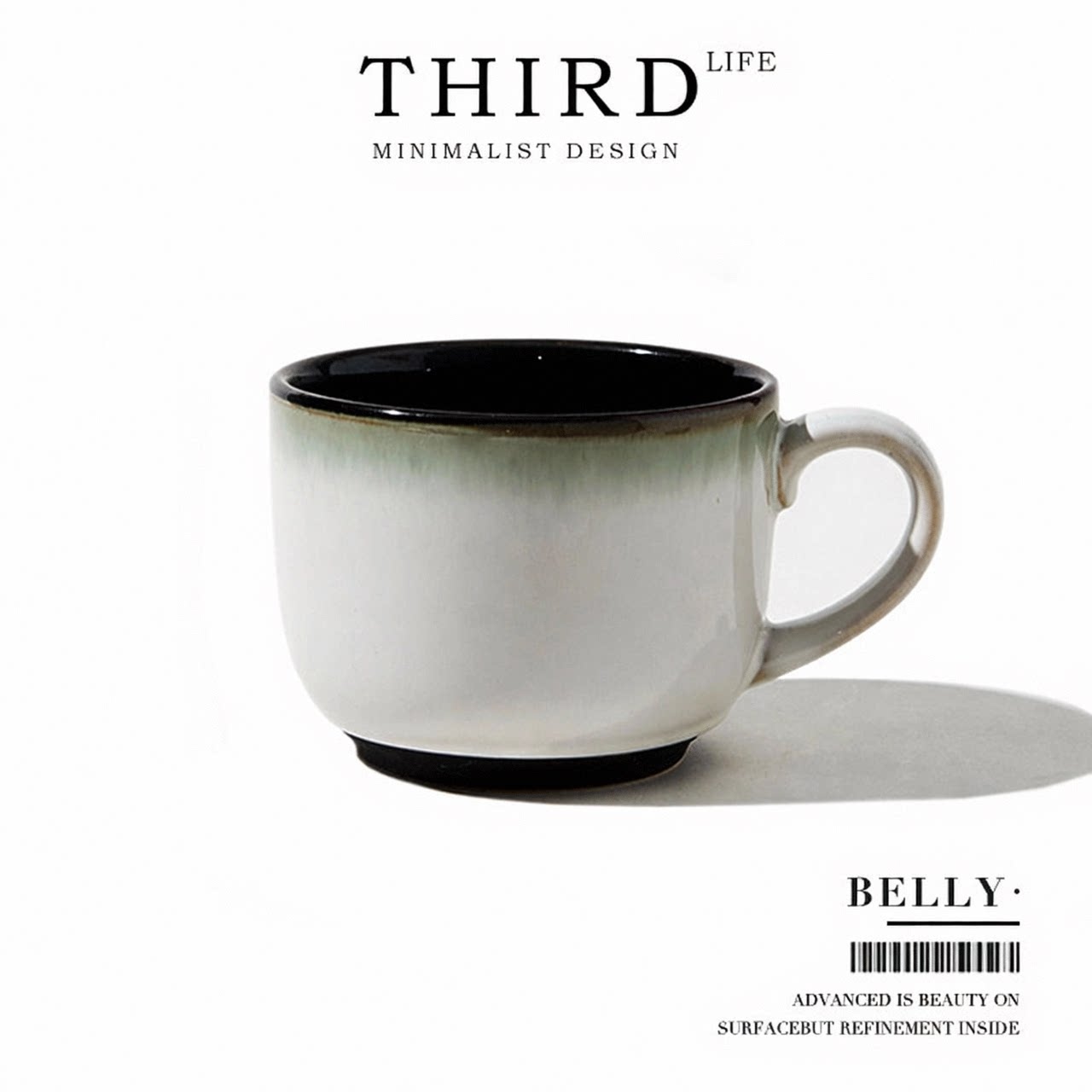Life's·Belly·杯具陶瓷牛奶燕麦片杯早餐杯带盖勺可微波 | 大肚