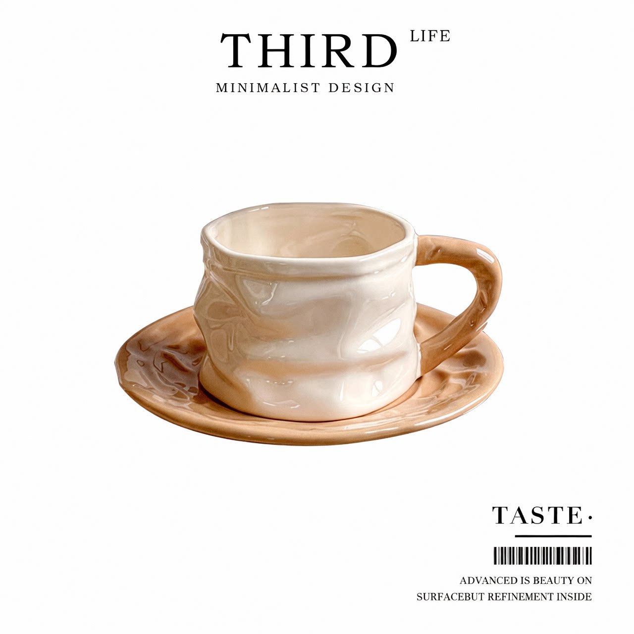 Life's·Taste·带刻度量杯高档精致创意咖啡杯碟陶瓷杯具 | 川苏