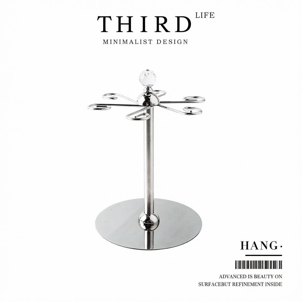 Life's·Hang·轻奢风不锈钢旋转红酒杯架杯架欧式创意家用 |倒挂