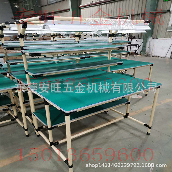 厂家供应覆塑管线棒精益管防静电木板台面工作台