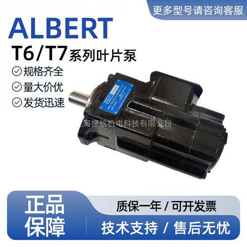 ALBERT艾伯特液压泵 T6CCW-014-006-2R01-C110 柱销式双联叶片泵