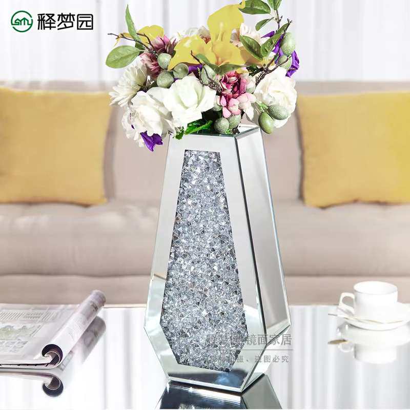 欧式镜面花瓶插花摆件家居装饰品婚庆插花装饰品摆件D1125
